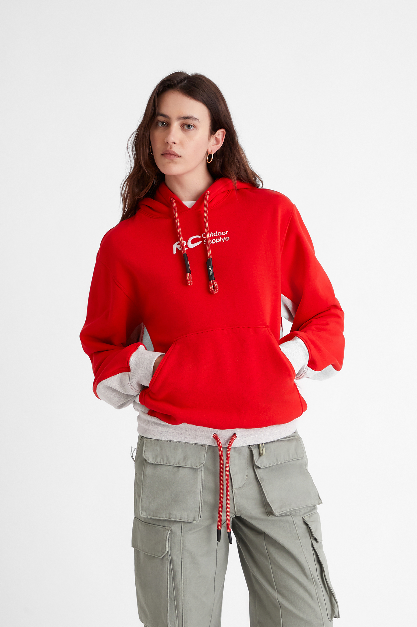 From Here To There Hoodie in Red & Grey