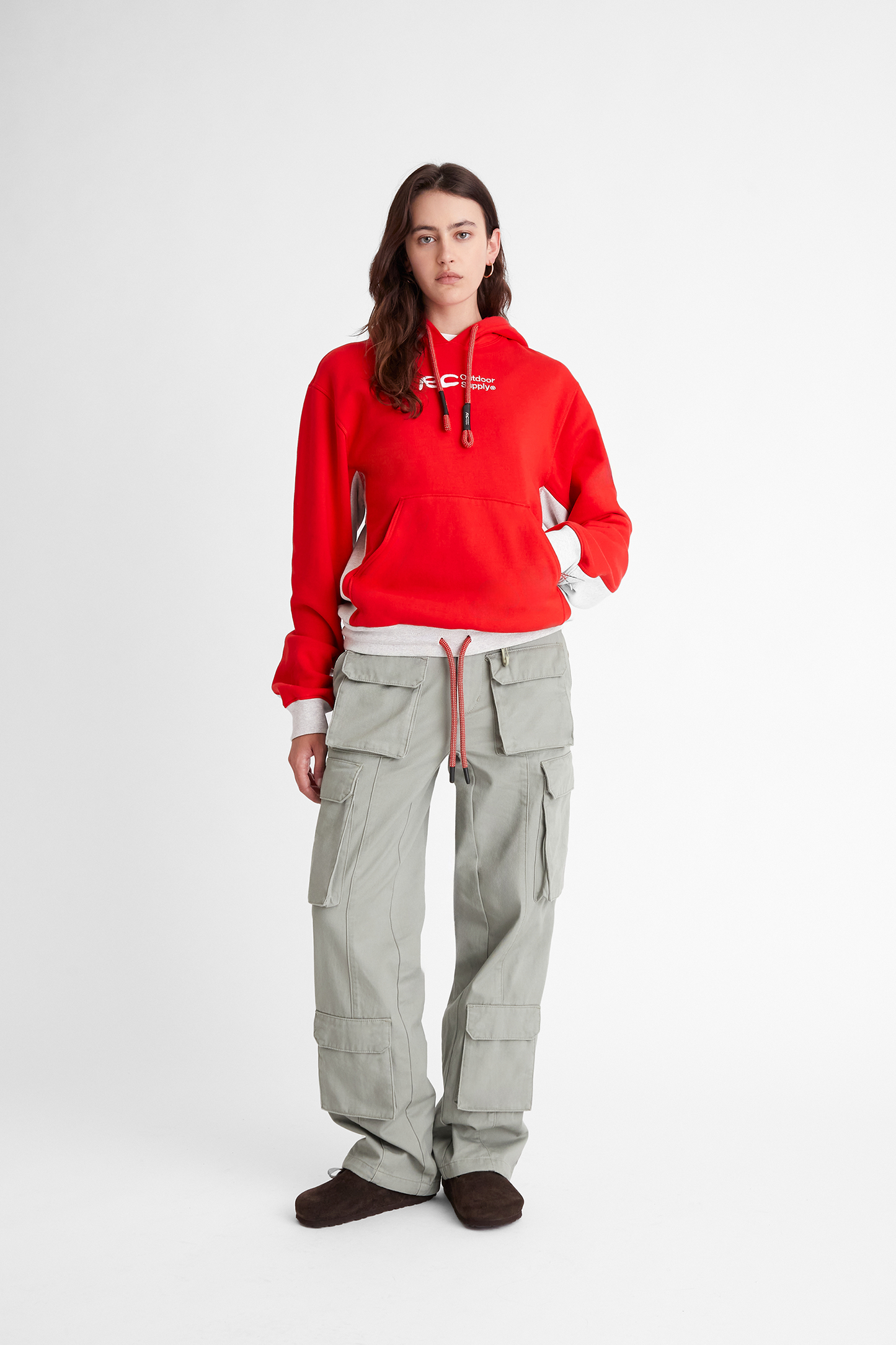 From Here To There Hoodie in Red & Grey