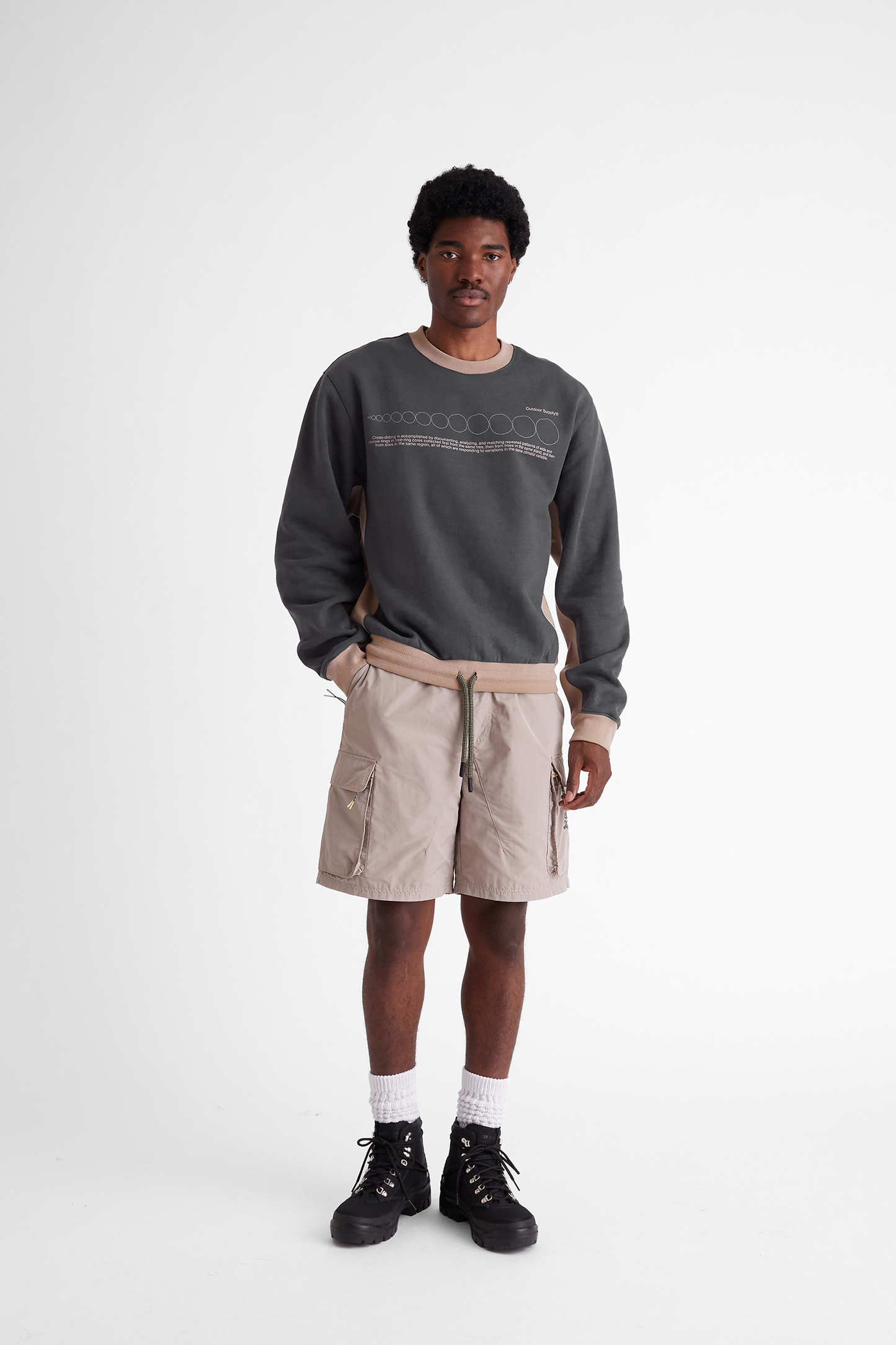 Tree Rings Crewneck in Green