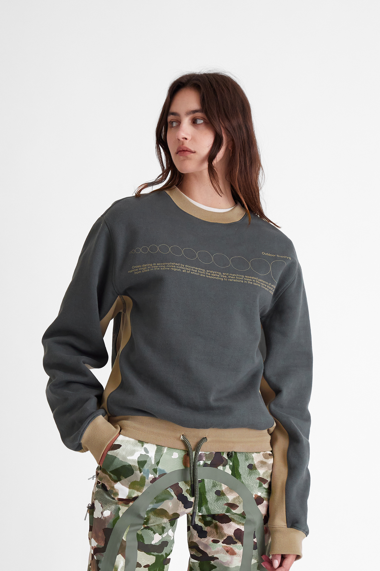 Tree Rings Crewneck in Green