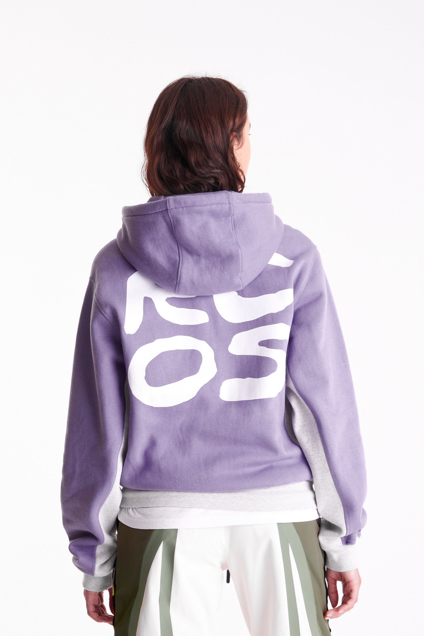 Stack Logo Zip Up Hoodie in Lavender