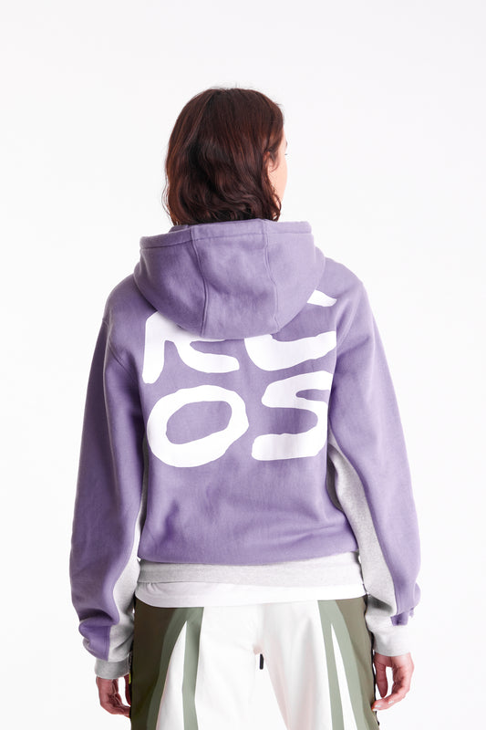 Stack Logo Zip Up Hoodie in Lavender