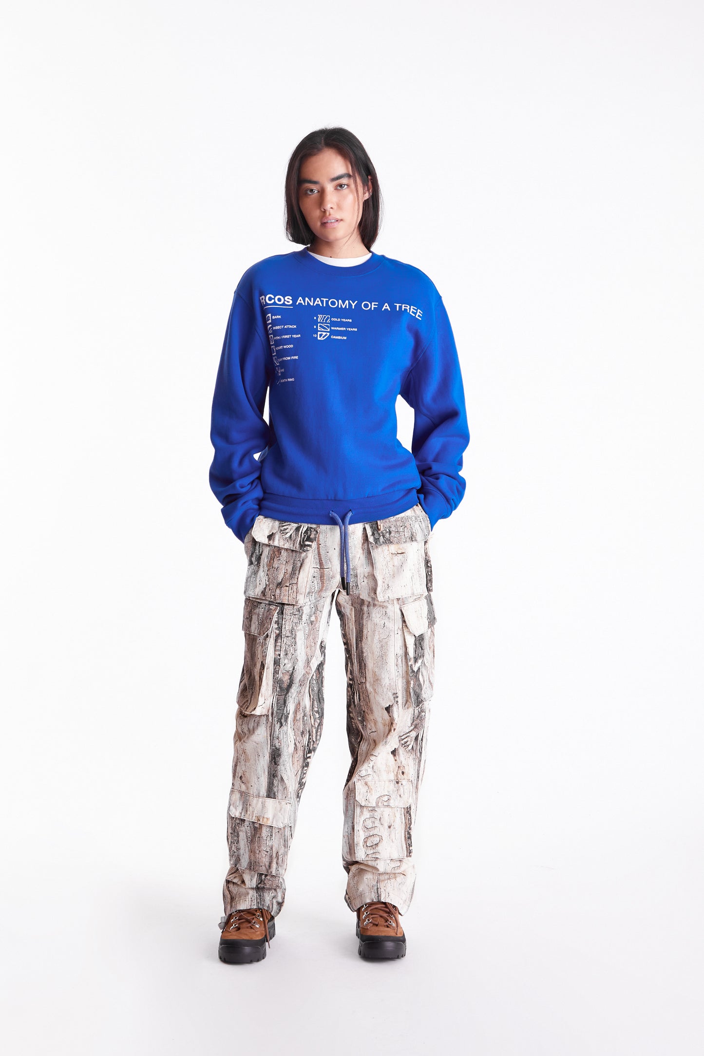 Anatomy Of A Tree Crewneck in Blue