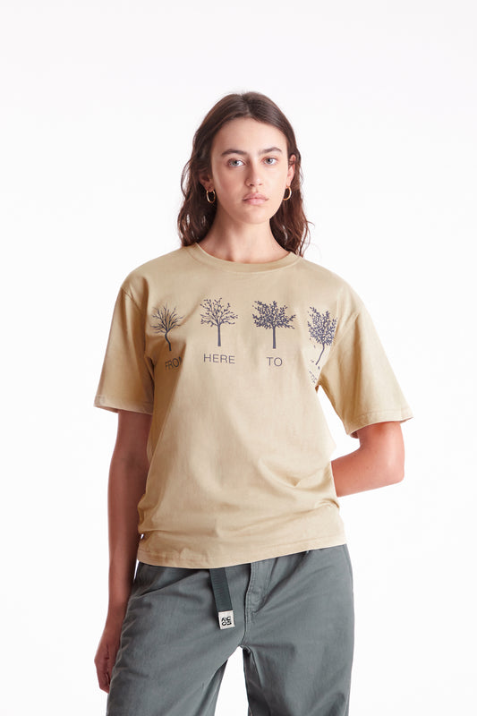 From Here To There T-Shirt in Khaki