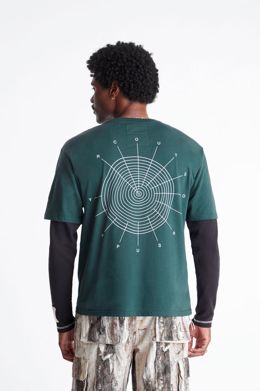 Tree Rings T-Shirt in Forest Green