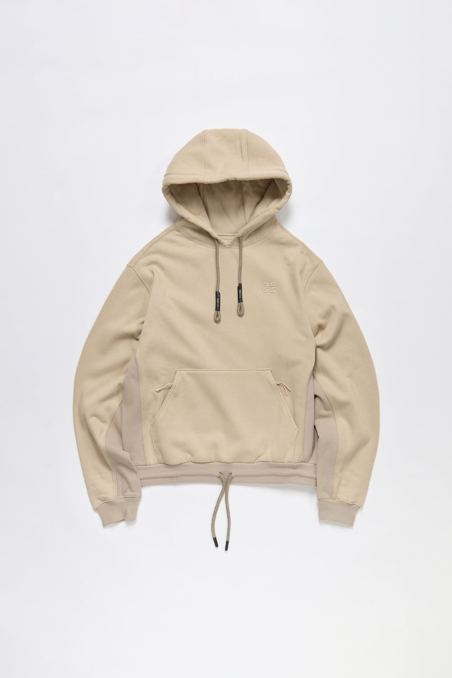 Stack Logo Embroidered Hoodie in Khaki