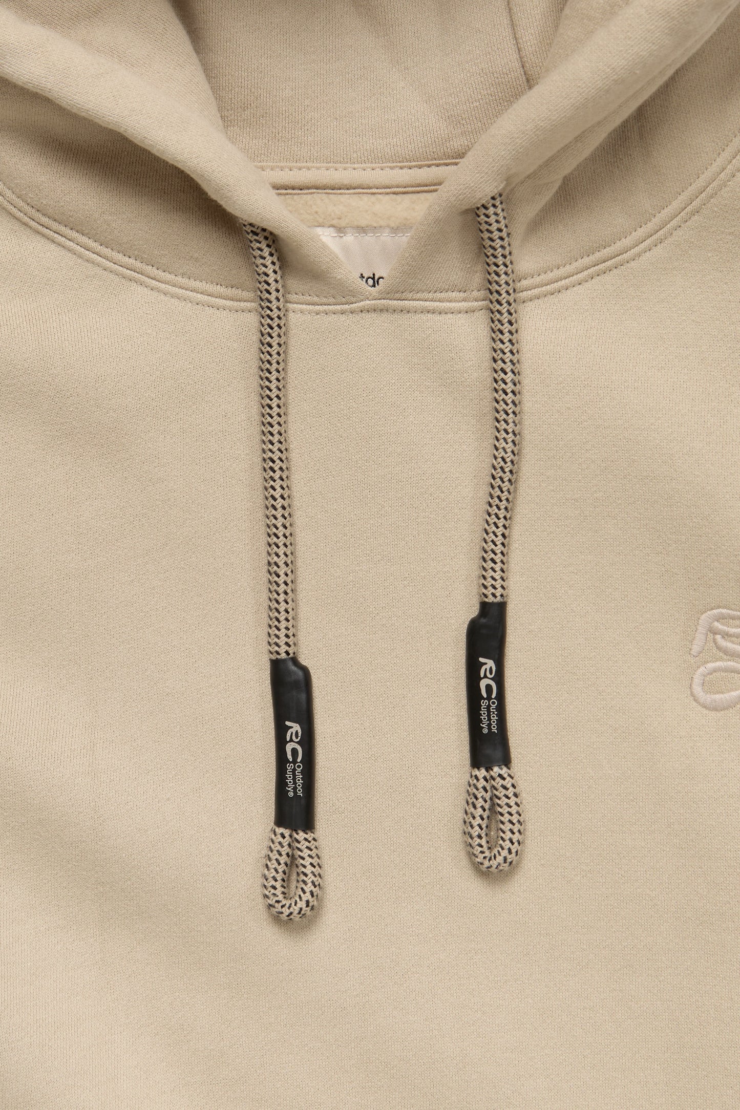 Stack Logo Embroidered Hoodie in Khaki