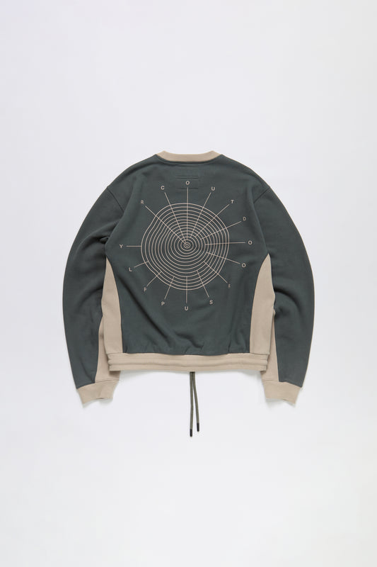 Tree Rings Crewneck in Green