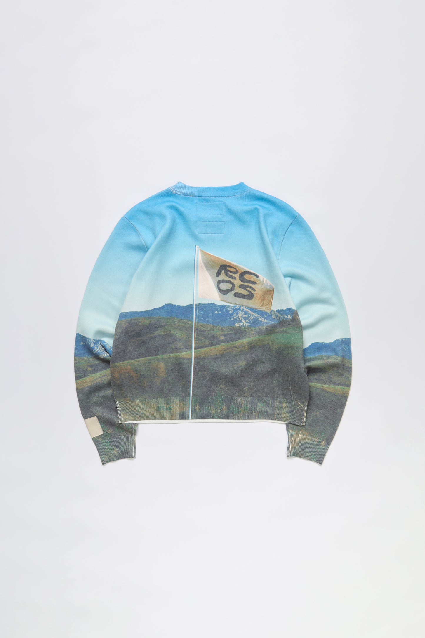 Flag Print Knit Sweater in Flag Print