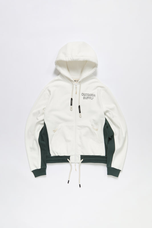 Outdoor Supply Zip Up Hoodie in White