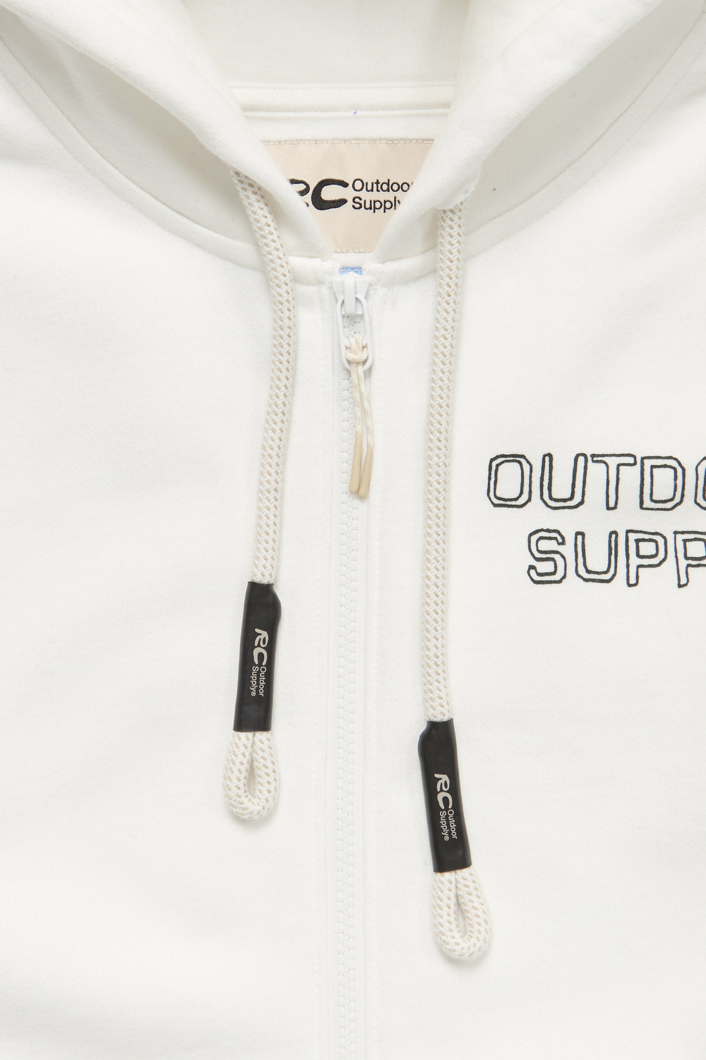Outdoor Supply Zip Up Hoodie in White