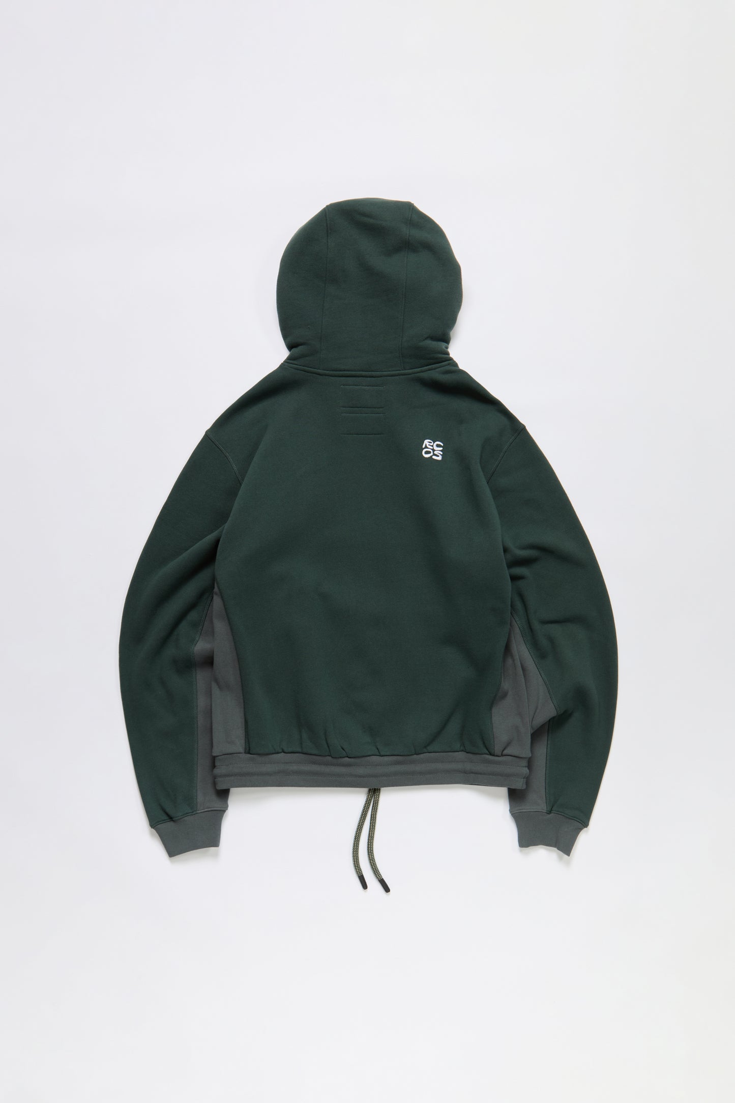 Stack Logo Embroidered Hoodie in Forest Green