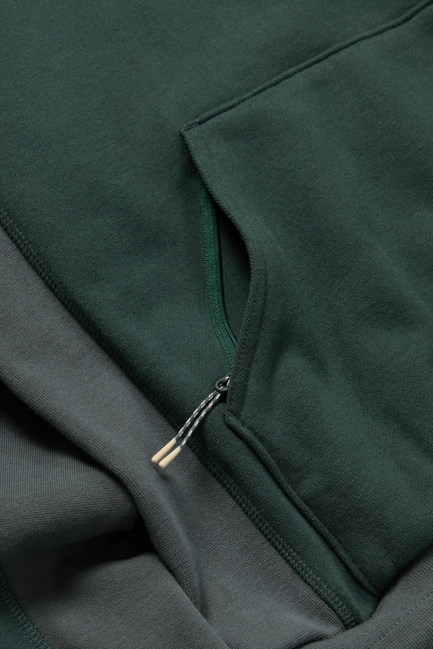 Stack Logo Embroidered Hoodie in Forest Green