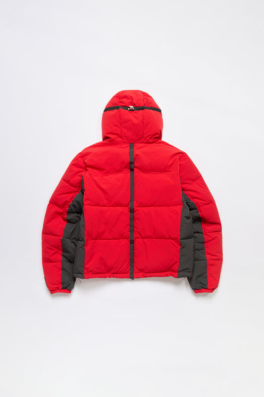 Hooded Puffer Jacket in Red
