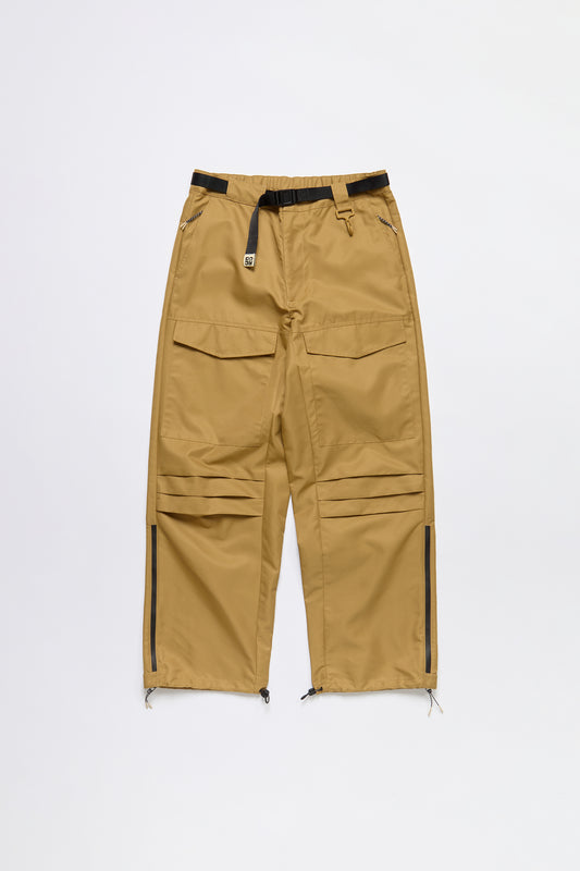 Nylon Belted Cargo Pant in Ochre