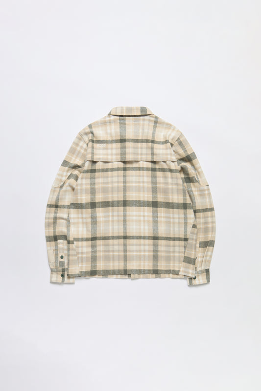 Flannel Shirt in Tan Plaid