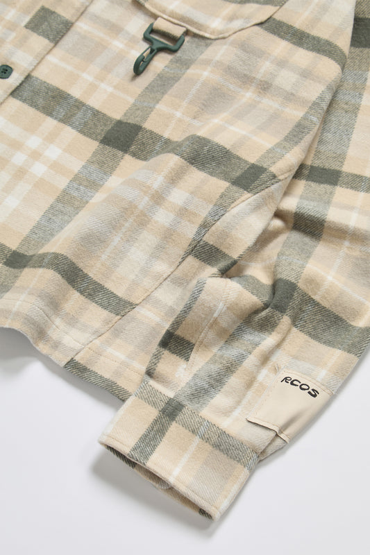 Flannel Shirt in Tan Plaid