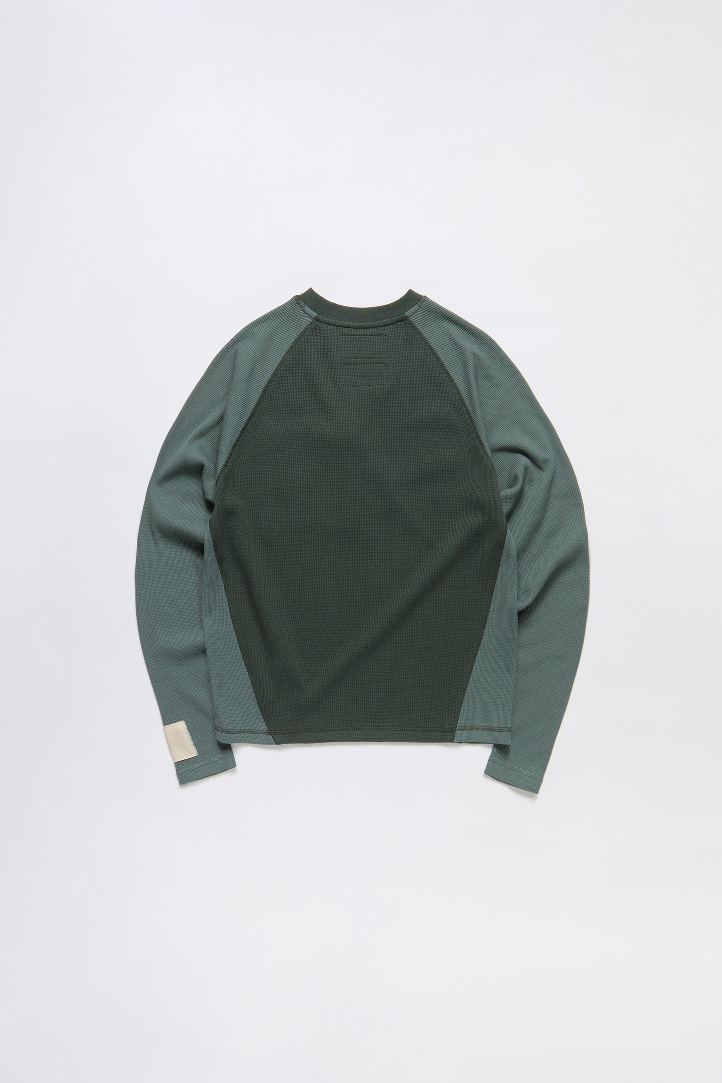 Zip Pocket Waffle Knit Shirt in Green