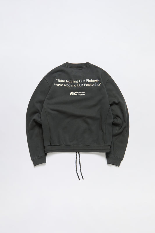 Leave Nothing Crewneck in Charcoal