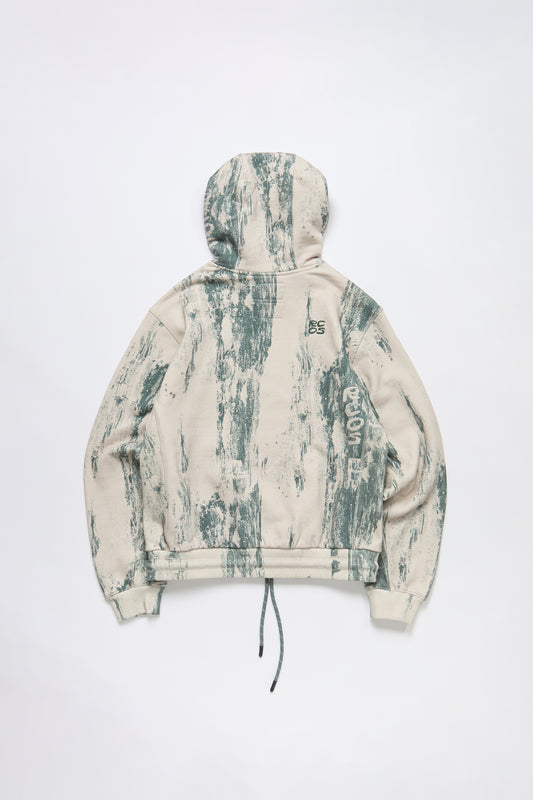 Stack Logo Embroidered Hoodie in Green Tree Bark Camo