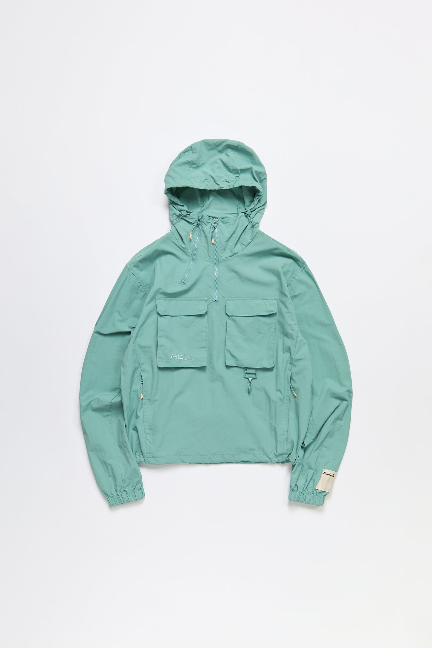 Nylon Cargo Anorak in Green