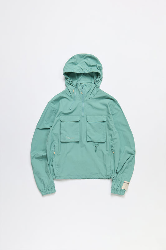 Nylon Cargo Anorak in Green