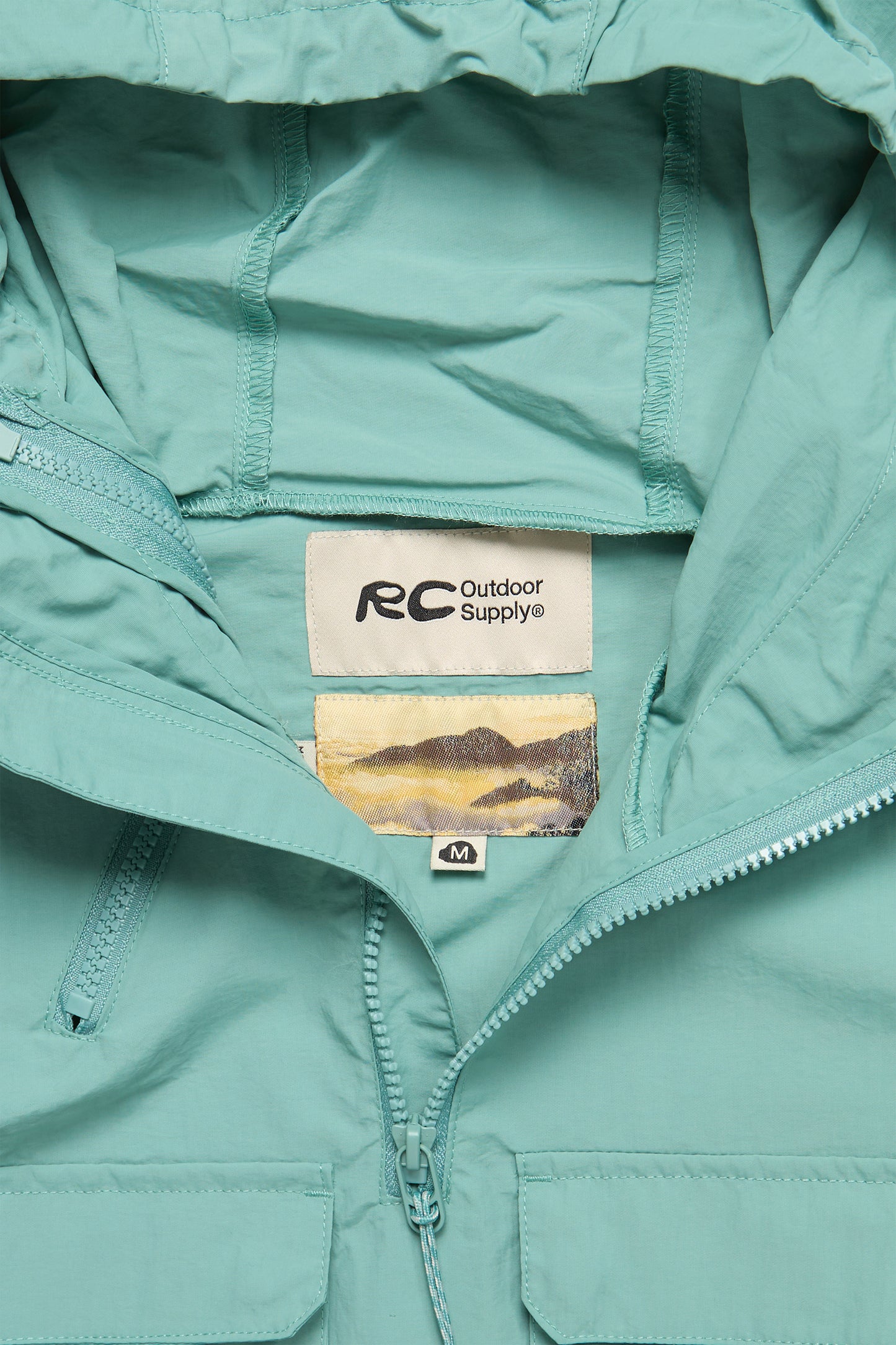 Nylon Cargo Anorak in Green