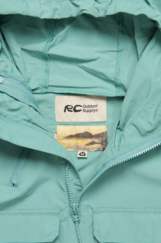 Nylon Cargo Anorak in Green