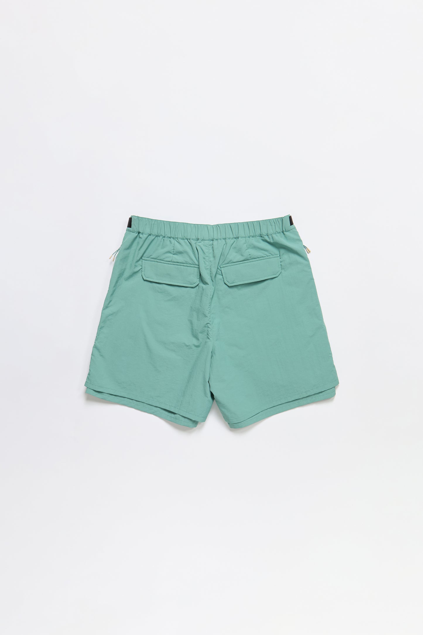 Nylon Belted Cargo Short in Green