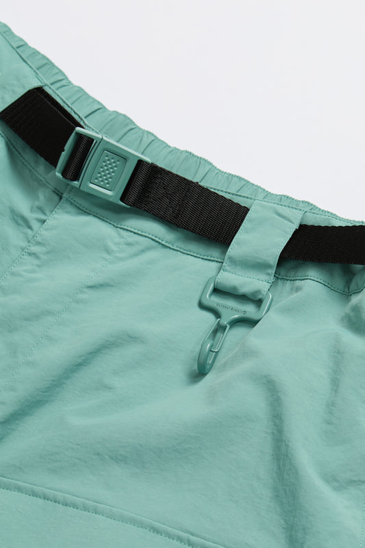 Nylon Belted Cargo Short in Green
