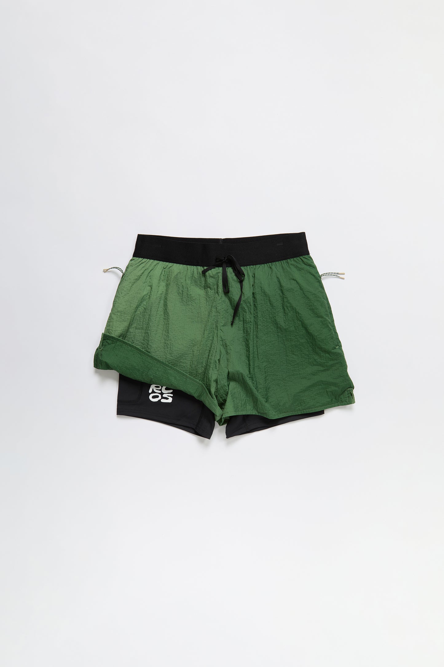2-In-1 Running Short in Gradient Green