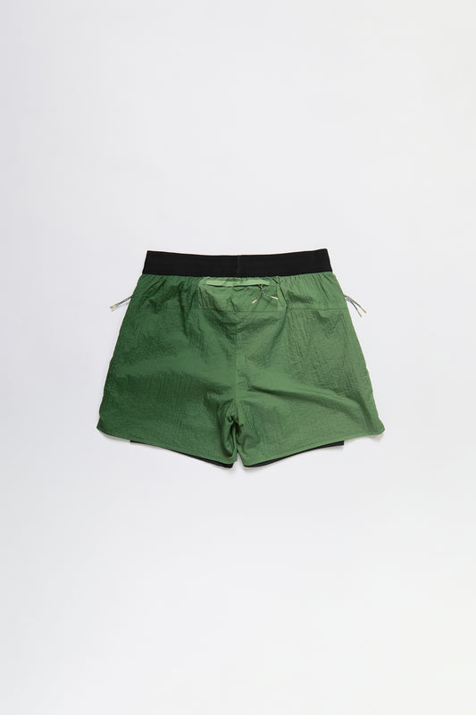 2-In-1 Running Short in Gradient Green