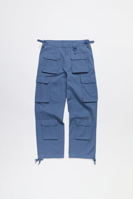 Cotton Cargo Pant in Slate Blue