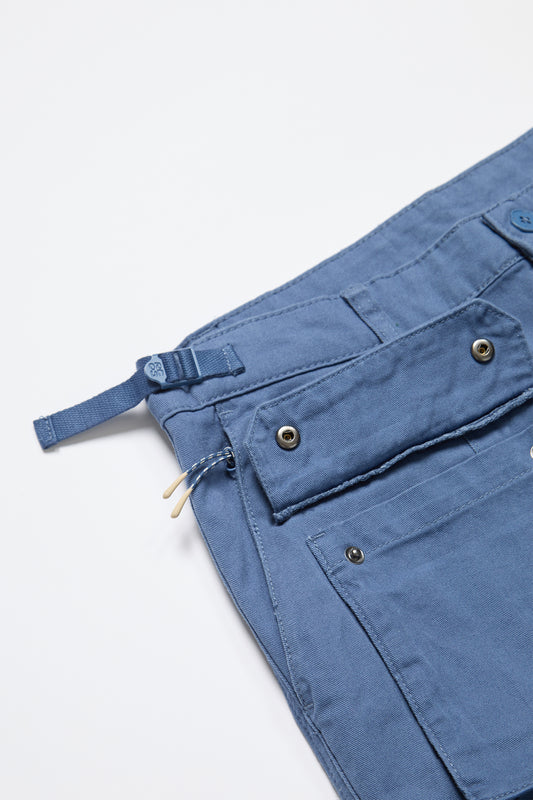 Cotton Cargo Pant in Slate Blue