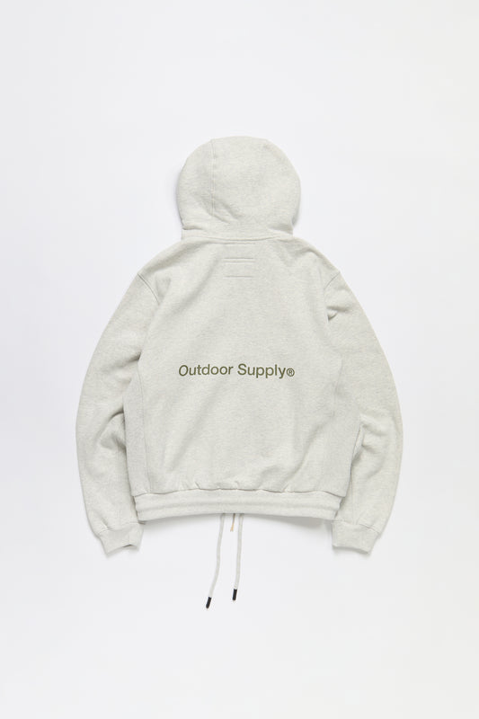 Outdoor Supply Zip Up Hoodie in Heather Grey