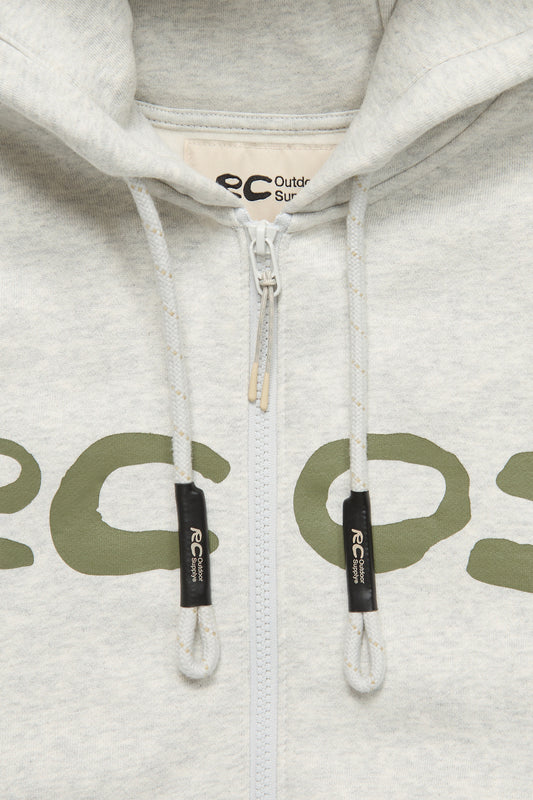 Outdoor Supply Zip Up Hoodie in Heather Grey