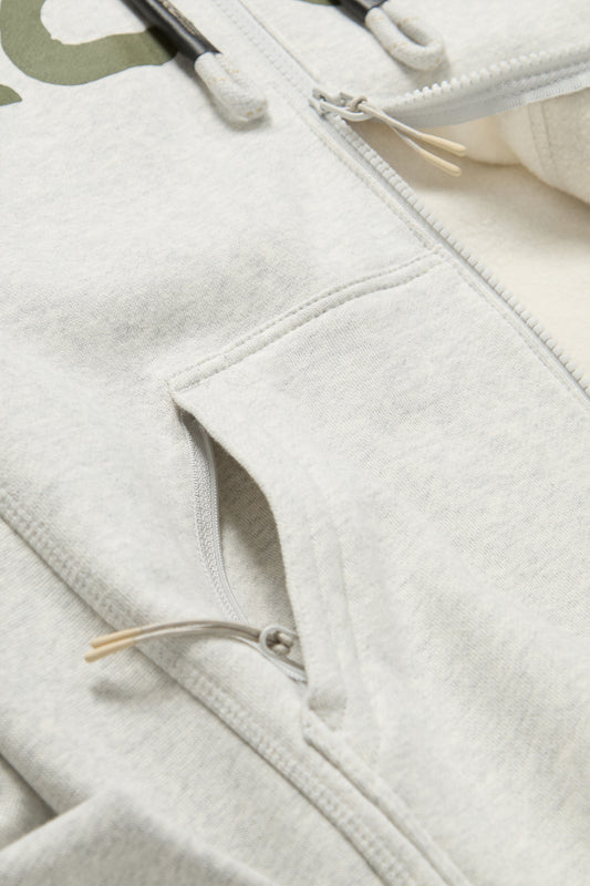 Outdoor Supply Zip Up Hoodie in Heather Grey