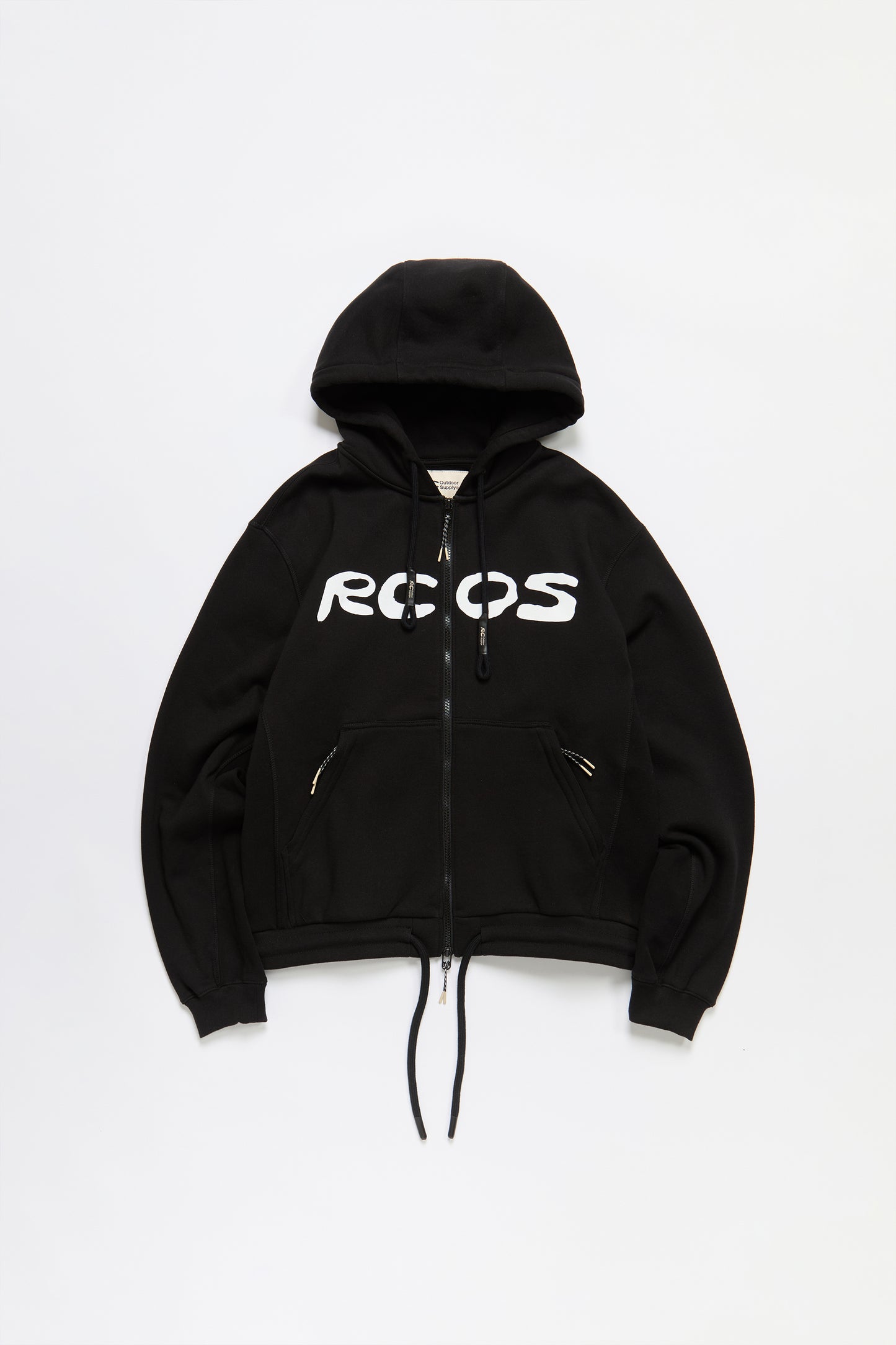 Outdoor Supply Zip Up Hoodie in Black
