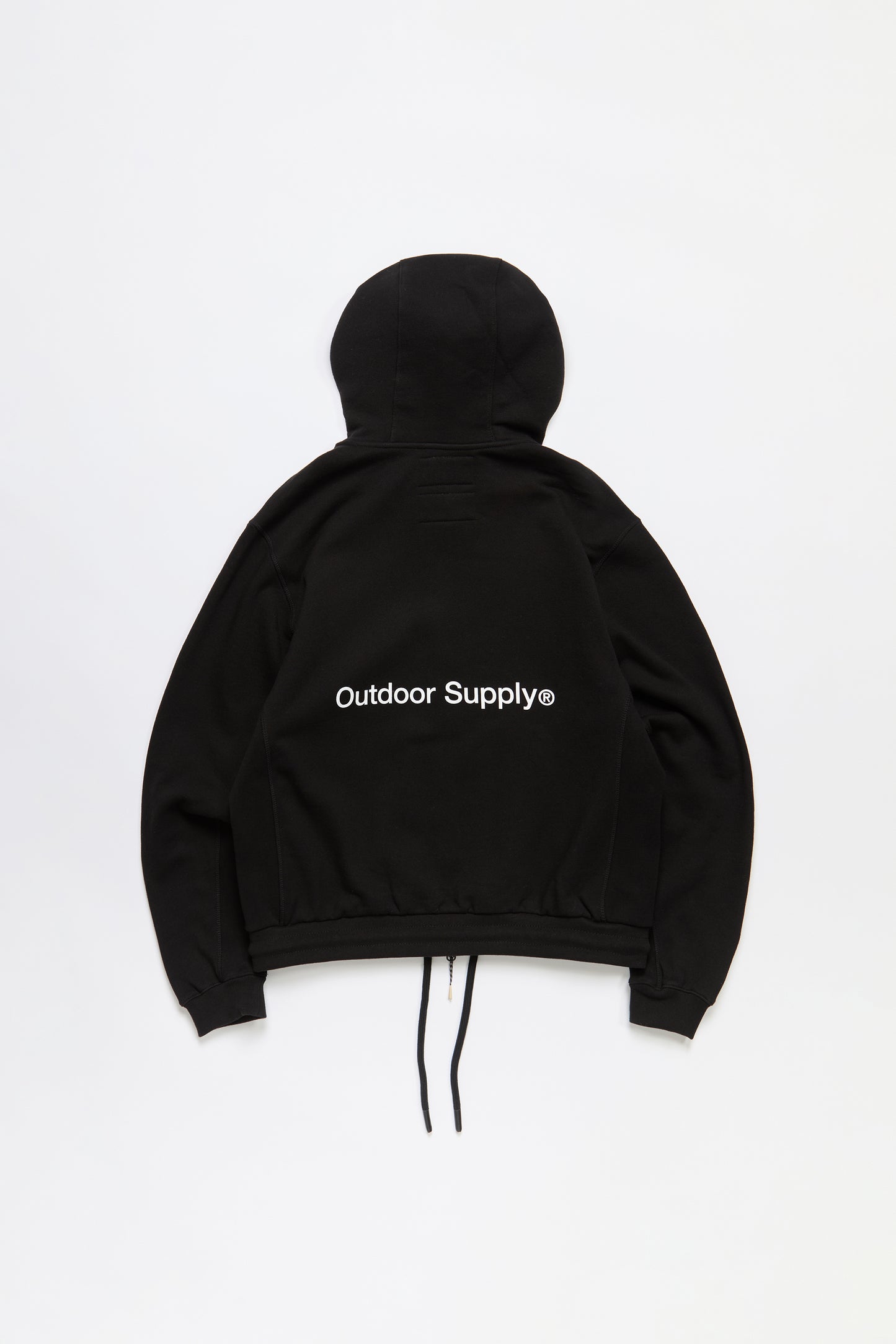 Outdoor Supply Zip Up Hoodie in Black