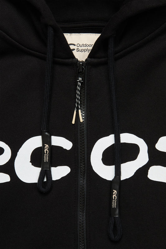 Outdoor Supply Zip Up Hoodie in Black