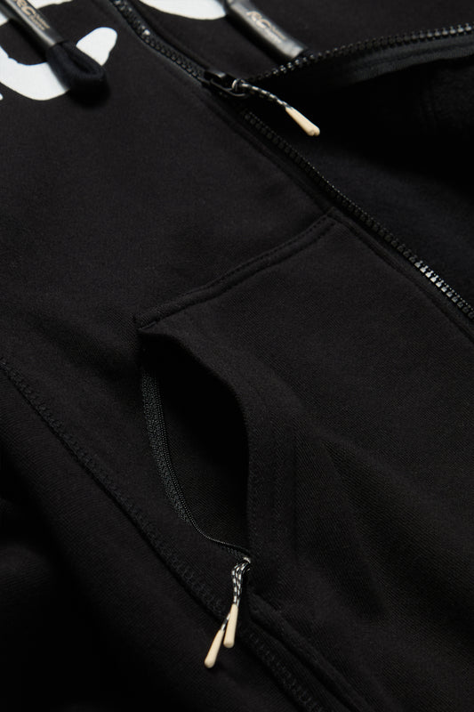 Outdoor Supply Zip Up Hoodie in Black