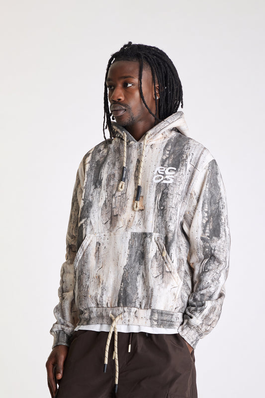 Stack Logo Hoodie in Tree Bark Camo