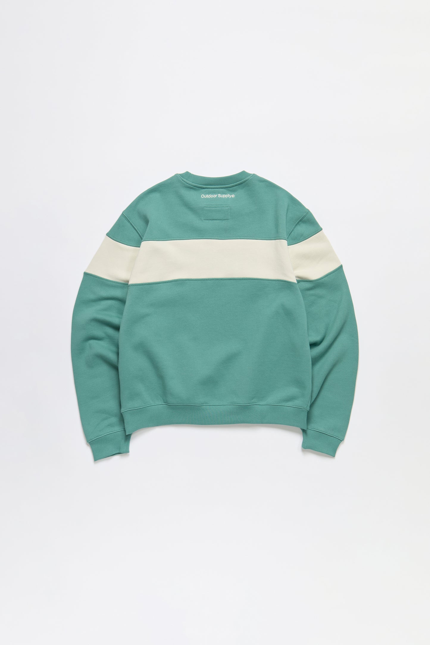 Arrows Paneled Crewneck in Green
