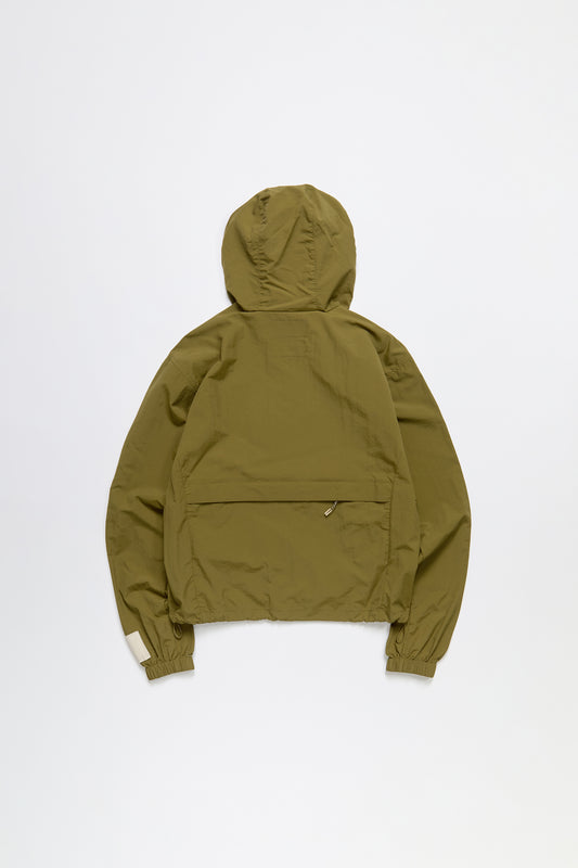 Nylon Cargo Anorak in Olive