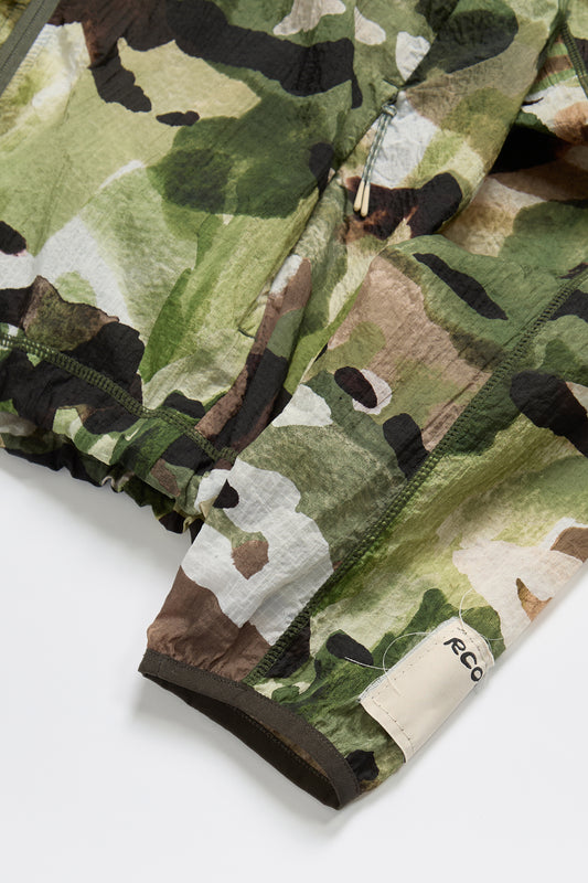 Packable Nylon Ripstop Jacket in Watercolor Camo