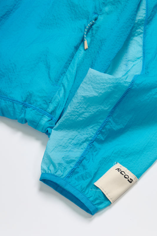 Packable Nylon Ripstop Jacket in Gradient Turquoise