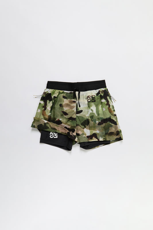2-In-1 Running Short in Watercolor Camo