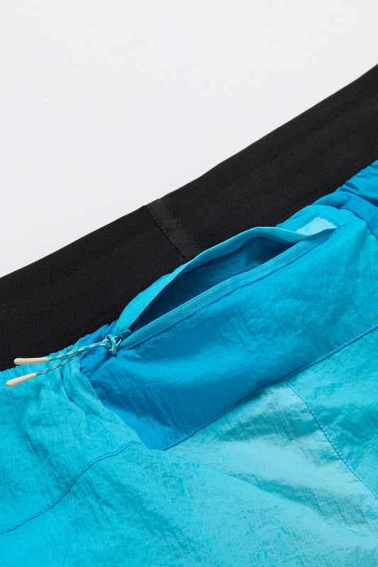 2-In-1 Running Short in Gradient Turquoise