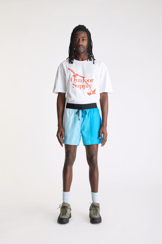 2-In-1 Running Short in Gradient Turquoise