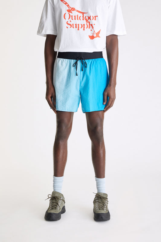 2-In-1 Running Short in Gradient Turquoise
